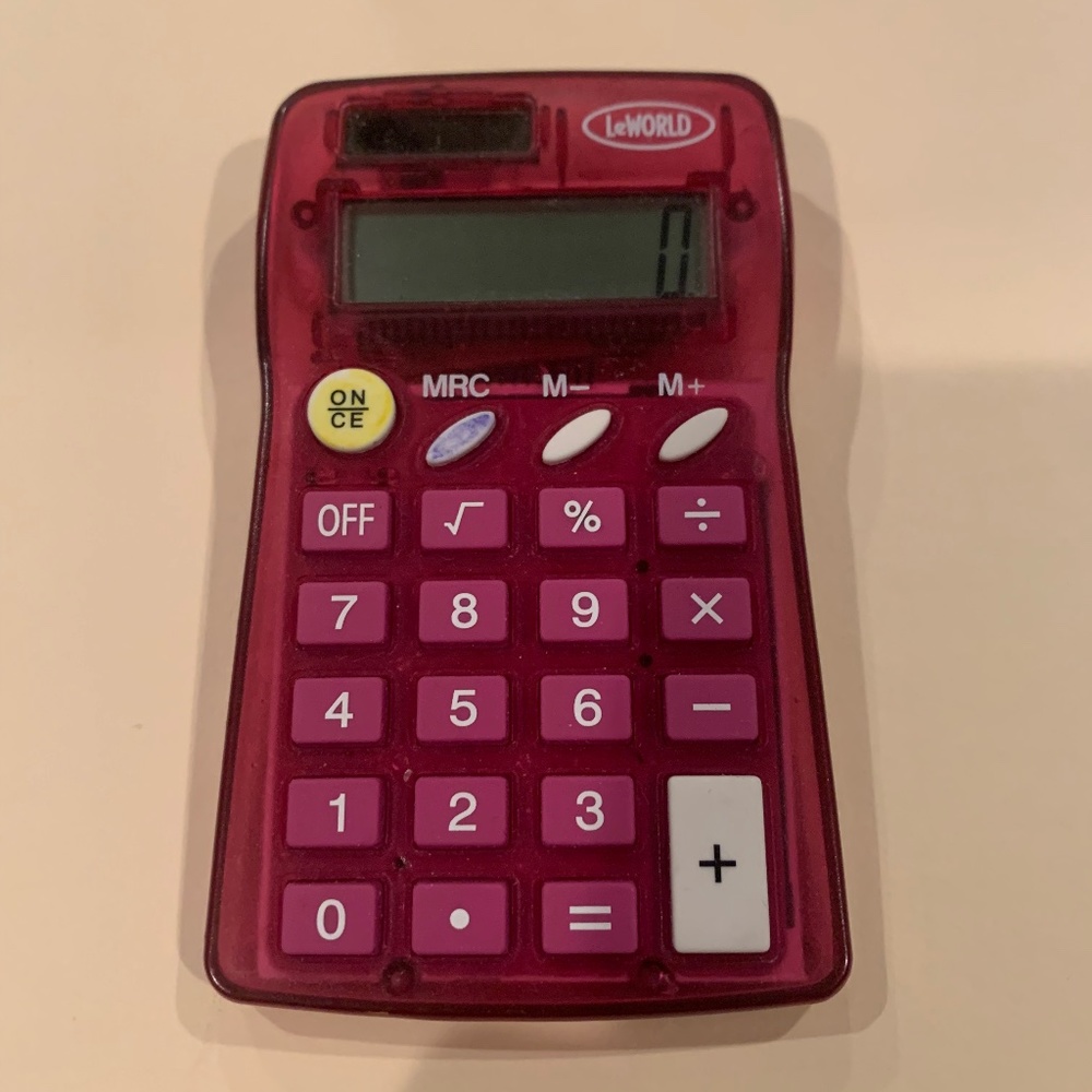 A pink Calculator